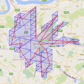 Polygon covered by mesh tiles